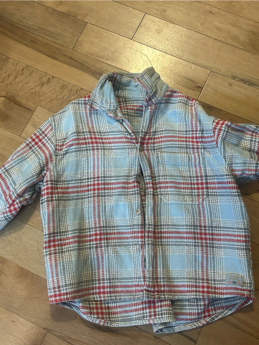 Oilily Light Blue Red Plaid Button-Down Shirt